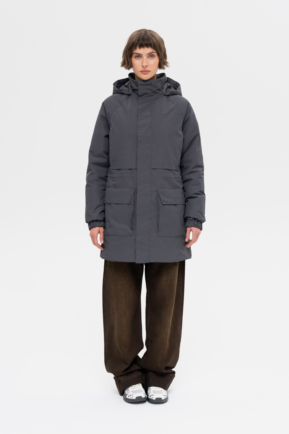 Light demi parka Graphite for women